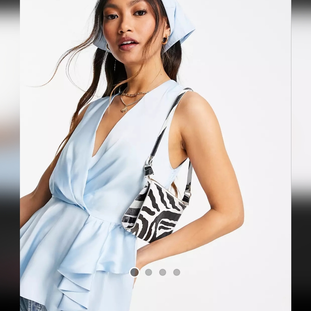 River Island drapey Summer satin sleeveless top